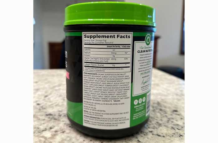 Orgain Collagen Peptides Supplement facts