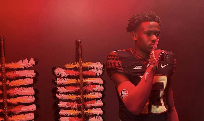 2025 5-star WR Caleb Cunningham during an unofficial visit to Florida State. (Photo courtesy of Caleb Cunningham)