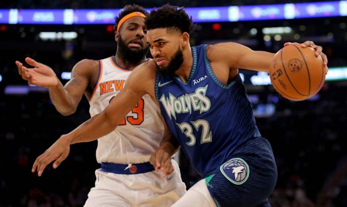 Karl Anthony-Towns (32) has long been considered a Knicks trade target