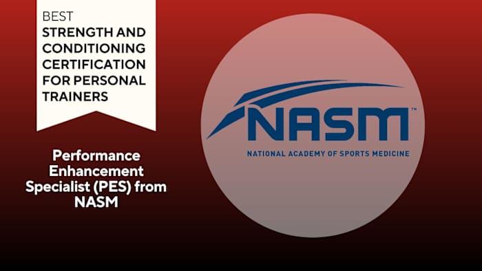 Best for Personal Trainers_ NASM, NASM logo on red background