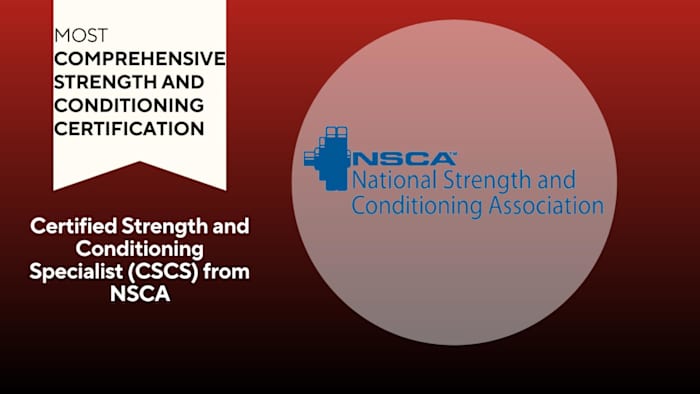 Best Affordable_ ACE, National Strength and Conditioning Association logo on red background
