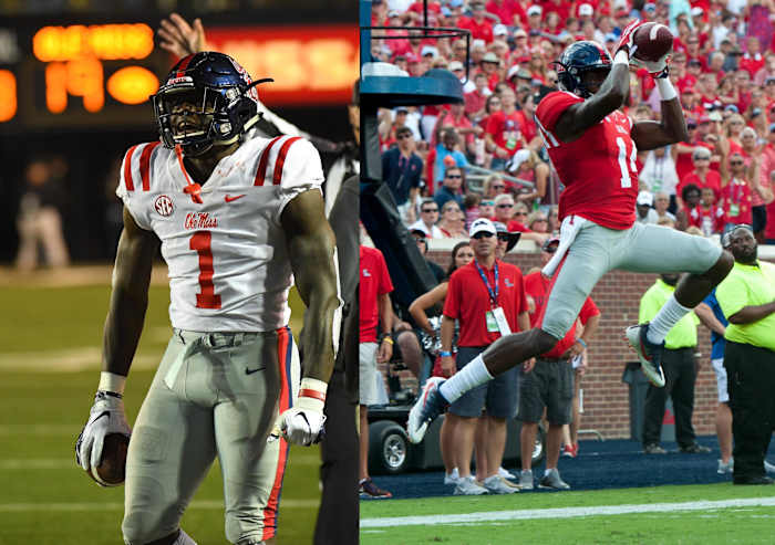 A.J. Brown and D.K. Metcalf while with Ole Miss.
