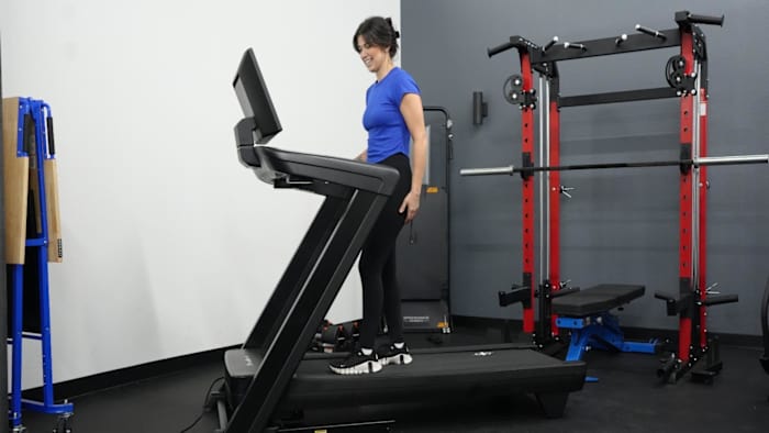 Woman walking on NordicTrack 1750 Treadmill