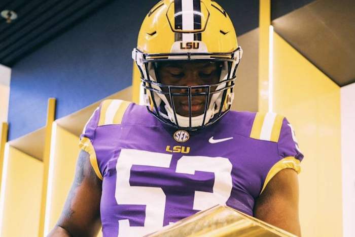 Former LSU Tigers OT Zalance Heard during his official visit to LSU. (Photo courtesy of Zalance Heard)
