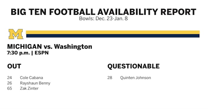 Michigan injury report