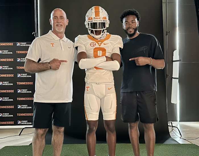 2025 4-star CB Chris Ewald Jr. during an unofficial visit to Tennessee. (Photo courtesy of Chris Ewald Jr.)