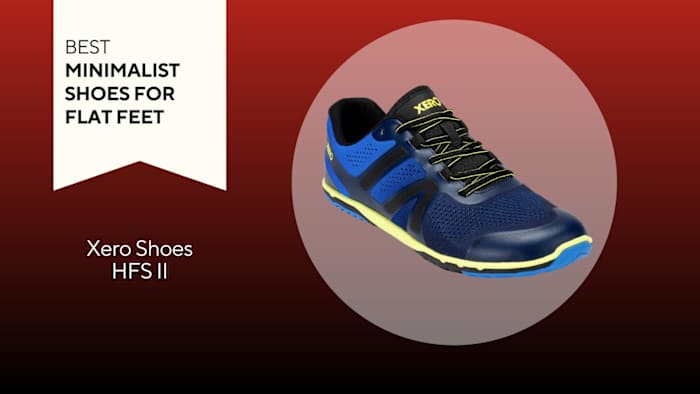 Xero shoes on a red background