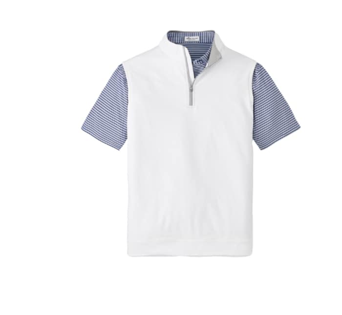 Peter Millar Galway Stretch Loop Terry Quarter-Zip Vest