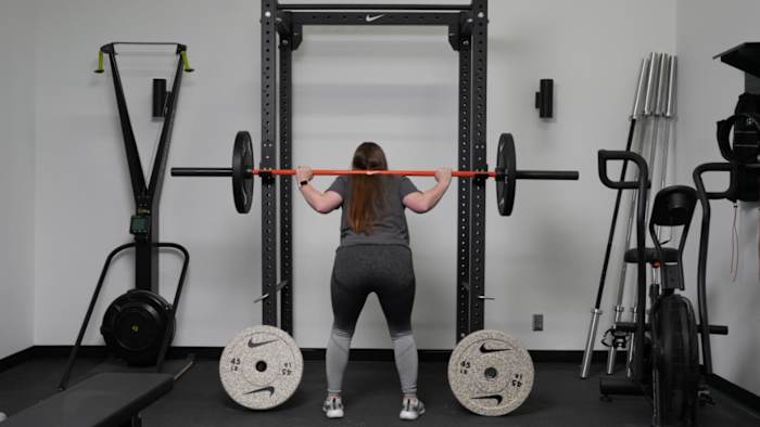 Squatting with Nike Bumper Plates