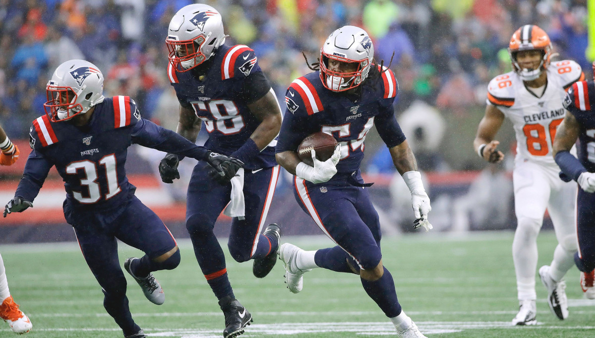 The fumble that Dont’a Hightower returned for a TD was the first of three turnovers the Pats forced on consecutive first-quarter plays.