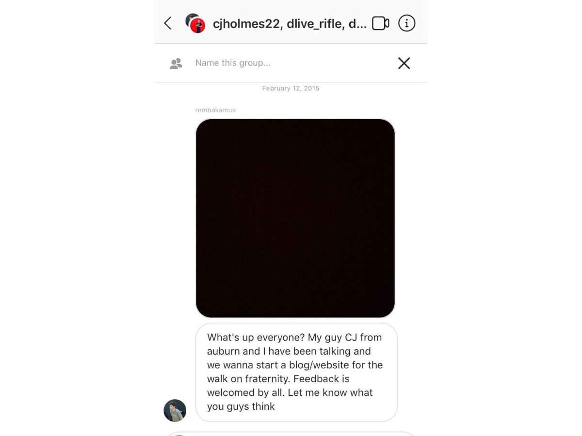 The original Instagram message sent by Bakamus.
