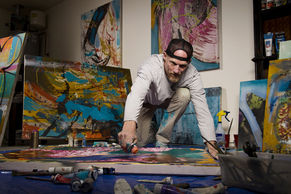 Todd has turned to his real passion, creating art, as a way to make a living.