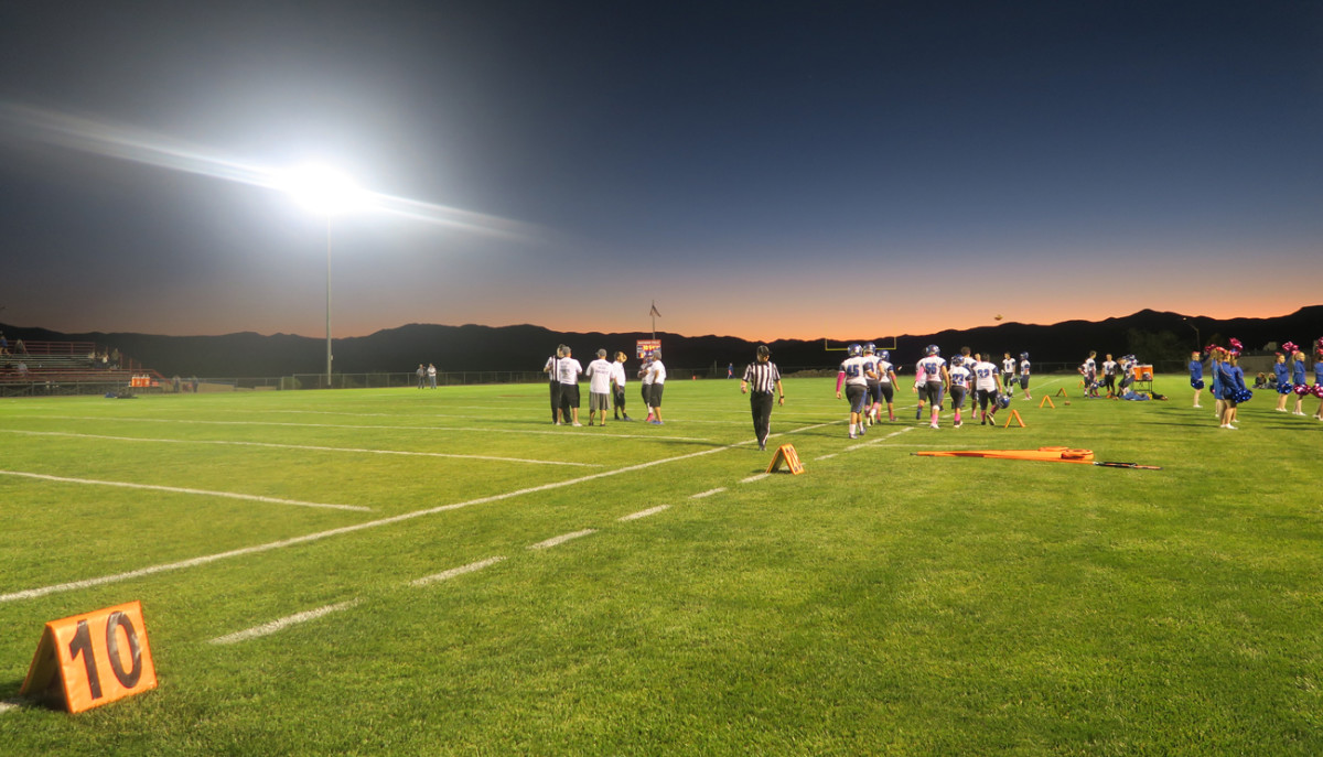 Friday night lights, Arizona style: Bagdad vs. Mayer.