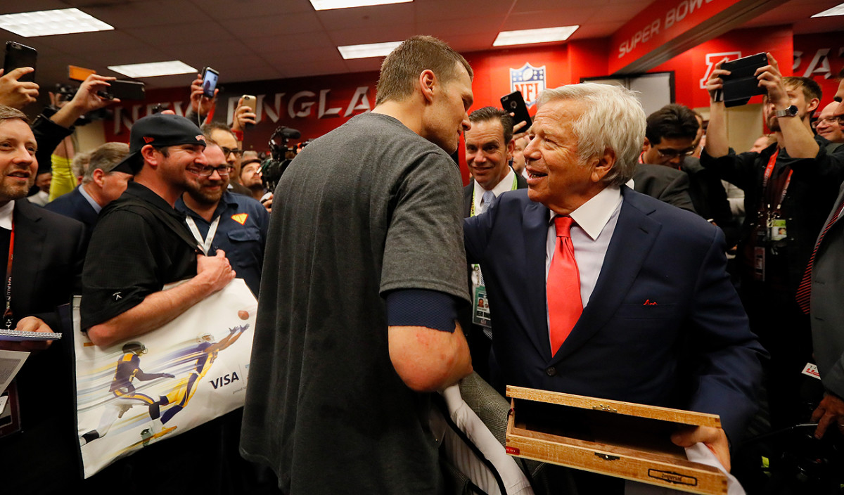 Owner Robert Kraft‘s teams have been to eight Super Bowls, seven with Tom Brady.
