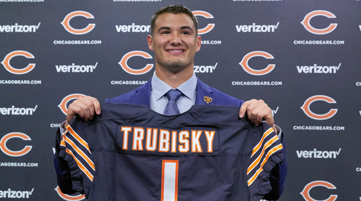 The Bears traded up and used the second pick in the draft on North Carolina quarterback Mitchell Trubisky.