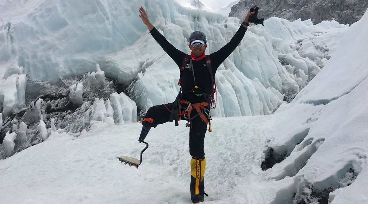 In addition to Everest, Glasbrenner is a wheelchair basketball world champion and an Ironman. 