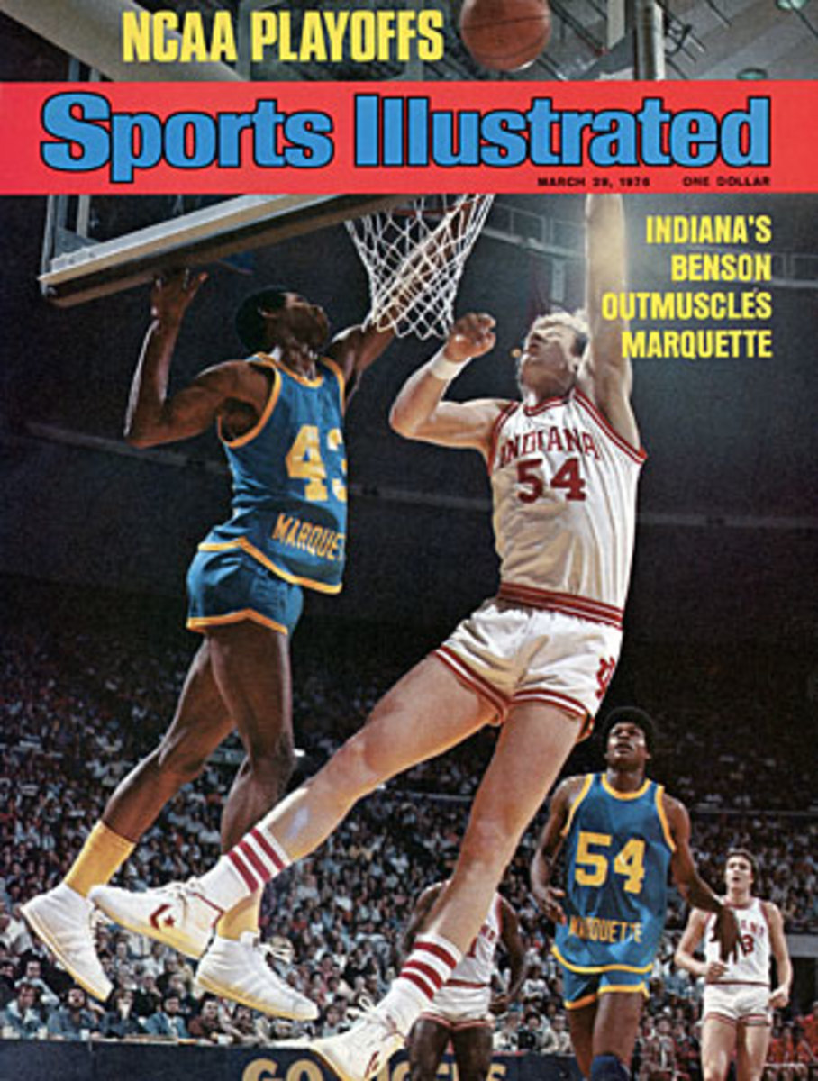 Kent Benson had 18 points and nine rebounds to help the Hoosiers outmuscle funkier Marquette in the Mideast Regional final.