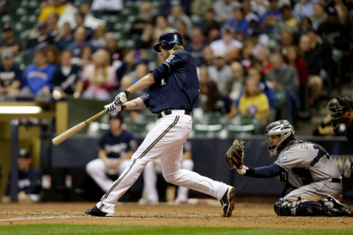 Brewers first baseman Corey Hart may miss the entire season due to knee surgery. Earlier, the team had hoped Hart would be able to return by the All-Star break. (Mike McGinnis/Getty Images)