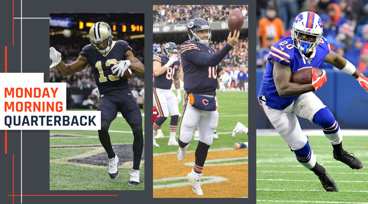 Michael Thomas, Mitchell Trubisky, Frank Gore