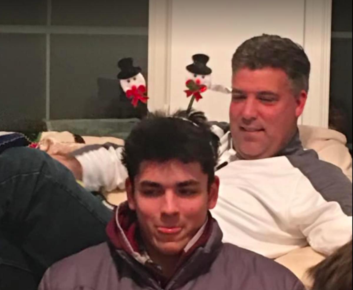 Mark and Trey Galloway share a laugh as father and son. 