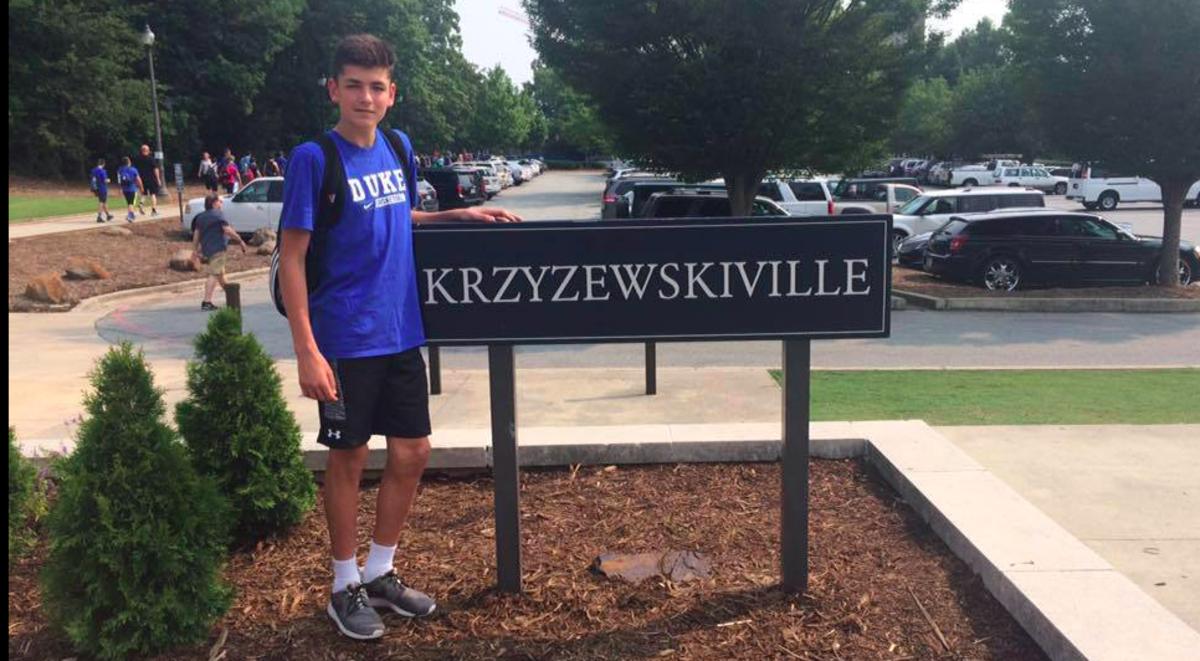 Because former Carmel player Josh McRoberts played at Duke, Trey became a fan of the Blue Devils as a kid. 