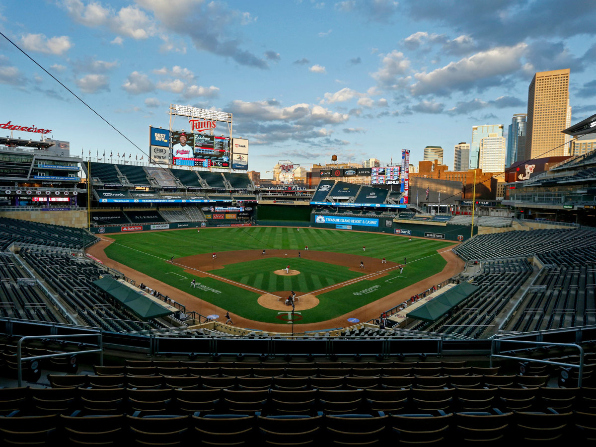 Wide shot of Target Field