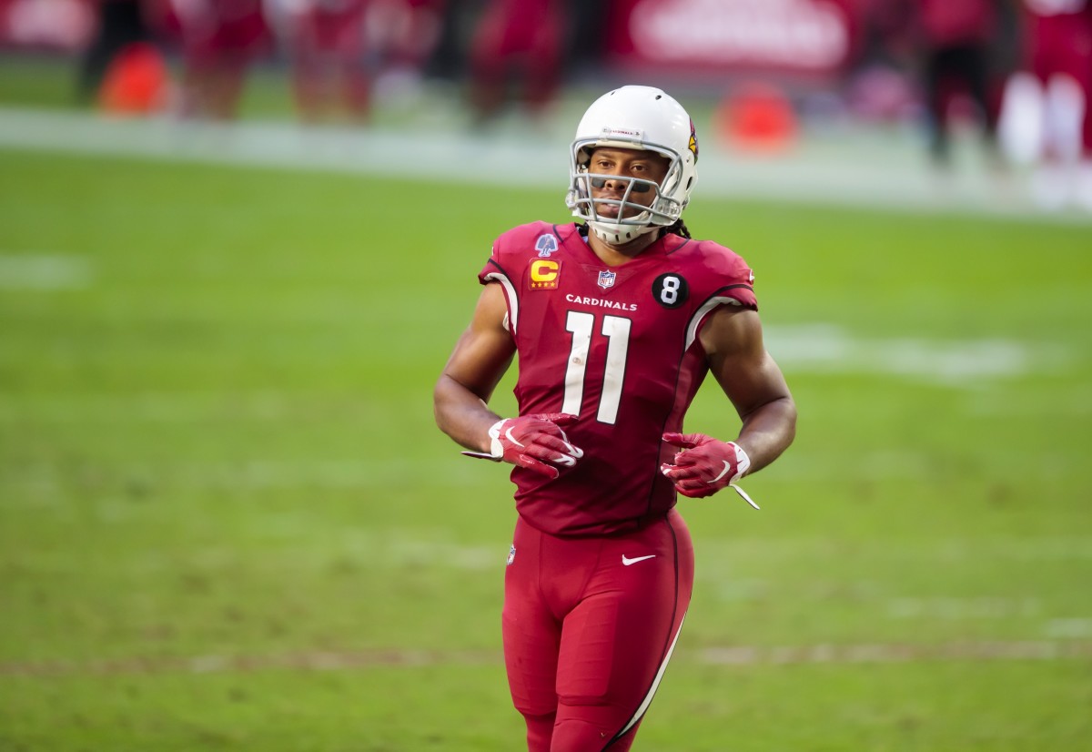 Arizona Cardinals wide receiver Larry Fitzgerald (11) against the Buffalo Bills at State Farm Stadium.
