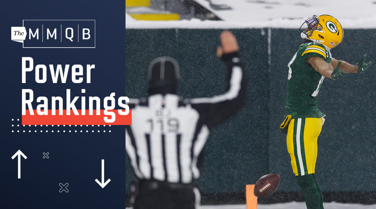 Green Bay Packers wide receiver Equanimeous St. Brown (19) celebrates after scoring a touchdown during the second quarter against the Tennessee Titans at Lambeau Field.