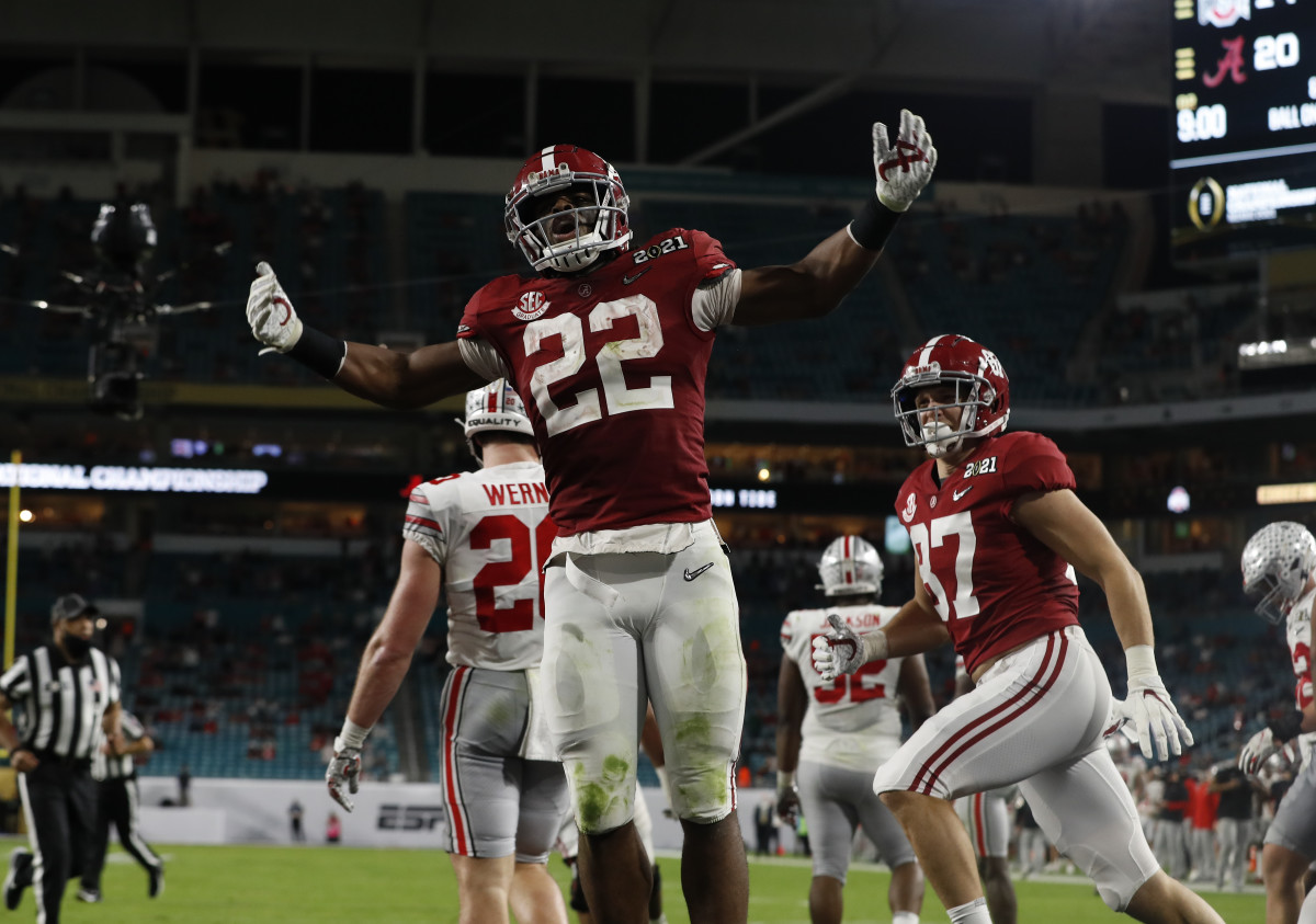 January 11, 2021, Alabama running back Najee Harris in CFP National Championship in Miami, FL.