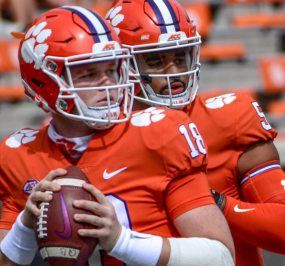 Hunter Helms and D.J. Uiagalelei
