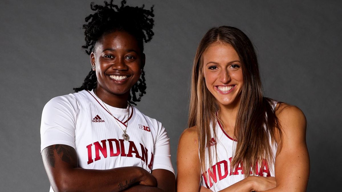 Keyanna Warthen and Ali Patberg pose for a picture together ahead of Senior Day this Saturday, March 6, against Purdue.