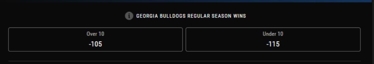 Odds courtesy of PointsBet