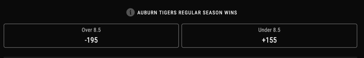 Odds courtesy of PointsBet