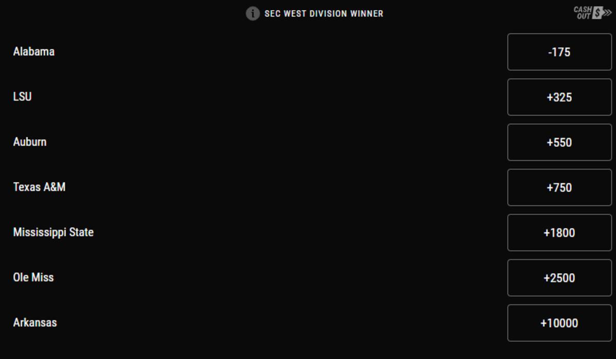 Odds courtesy of PointsBet Sportsbook