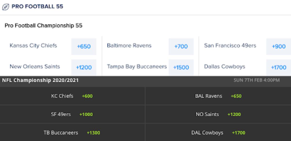 Odds via FanDuel & DraftKings Sportsbook
