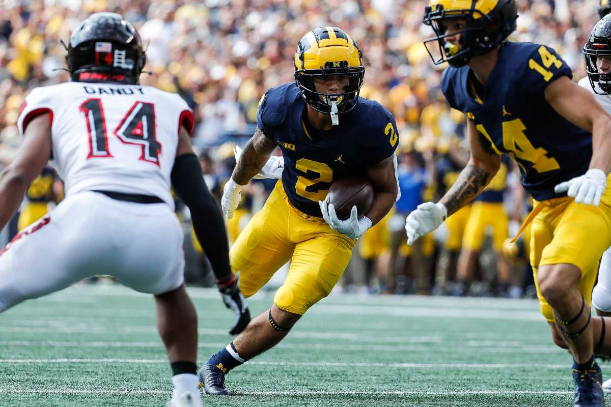 Blake Corum has broken out as a star early in the 2021 season. 