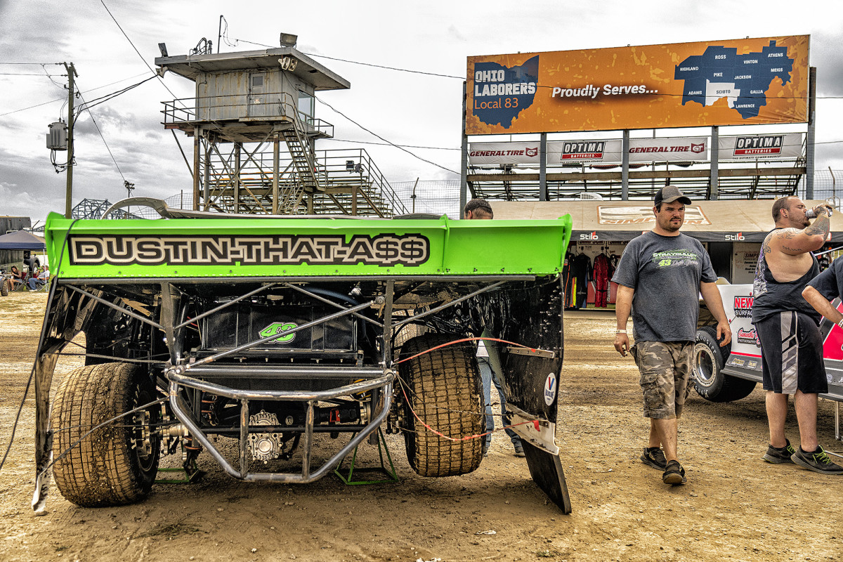 Sprouse’s car has a clear message for those trailing him.