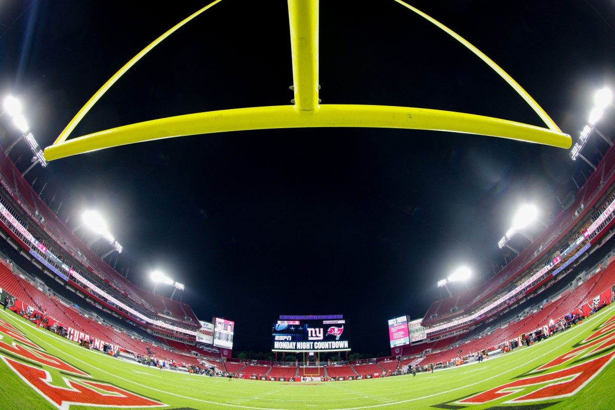 Nov 22, 2021; Tampa, Florida, USA; Raymond James Stadium prior to a game featuring the New York Giants and Tampa Bay Buccaneers at Raymond James Stadium.