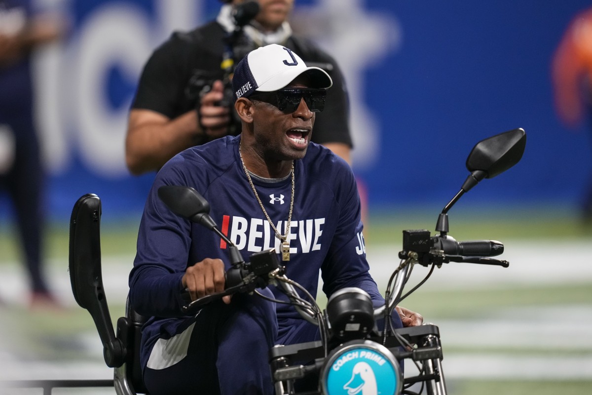 Jackson State Tigers head coach Deion Sanders