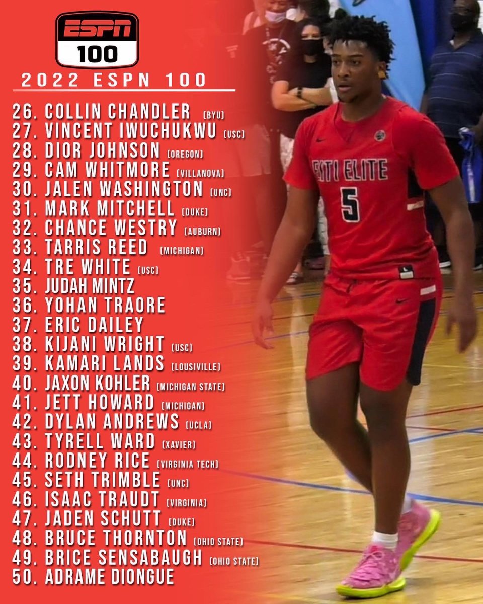 Isaac Traudt is ranked No. 46 in the latest ESPN 100 rankings. 