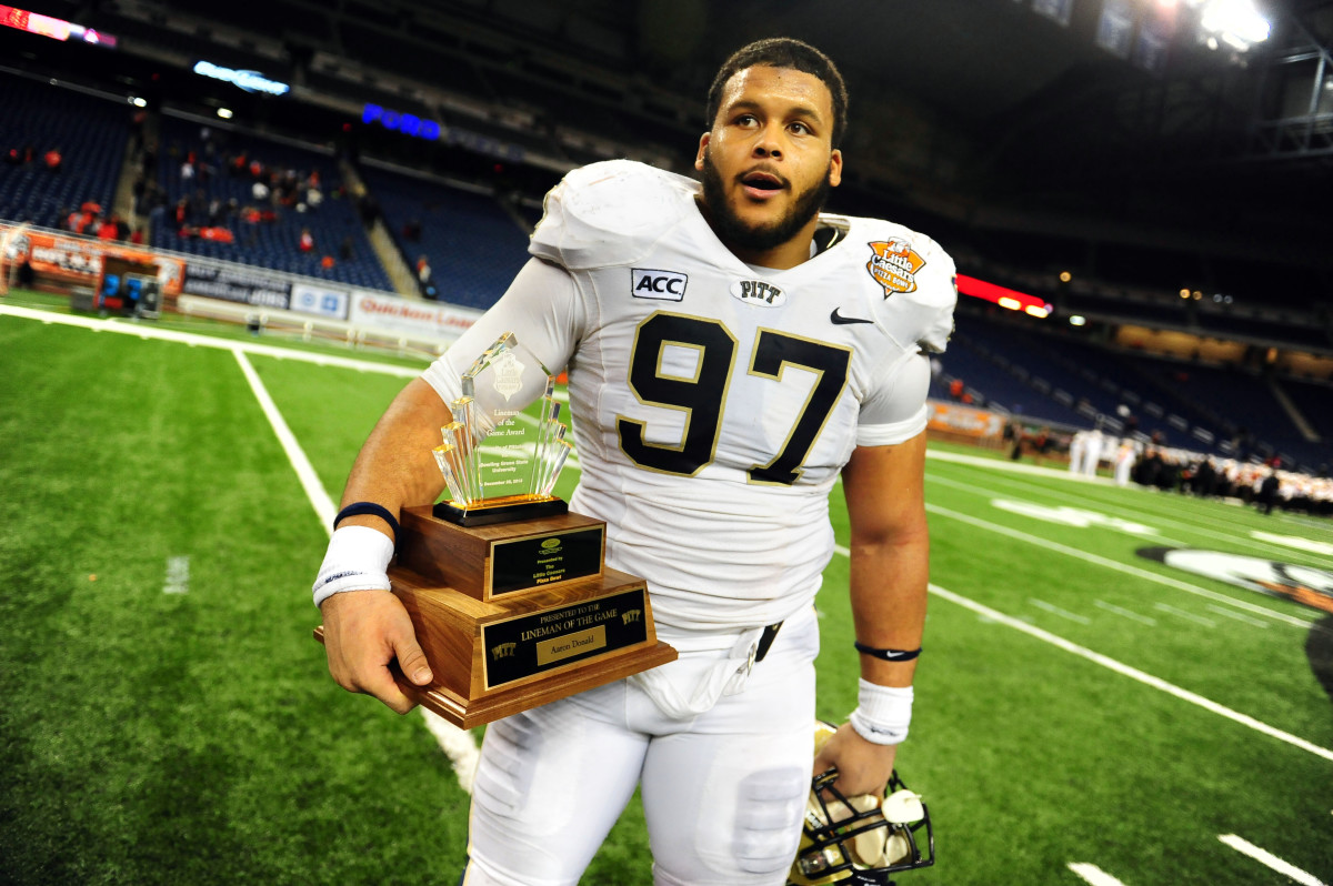 After a low draft grade from the advisory board led to a return to school his senior year, Donald dominated. He finished his career by earning Defensive Lineman of the Game honors in the Little Caesars Bowl.