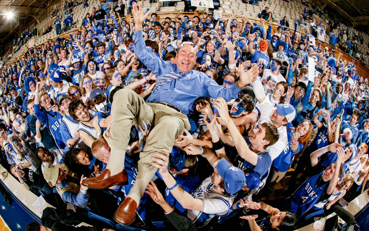 Vitale (pictured at Duke in 2006) has long been a favorite of fans—especially students.