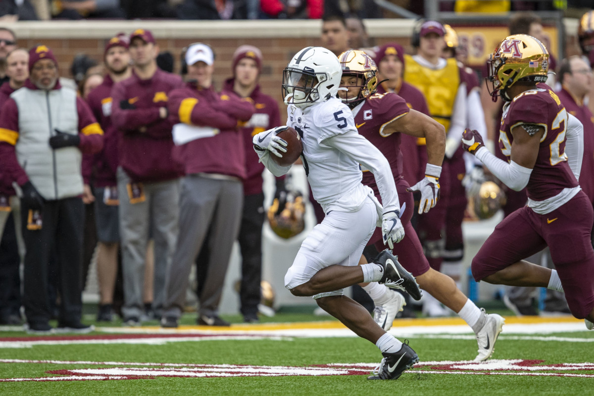Jahan Dotson in the 2019 game vs. Minnesota