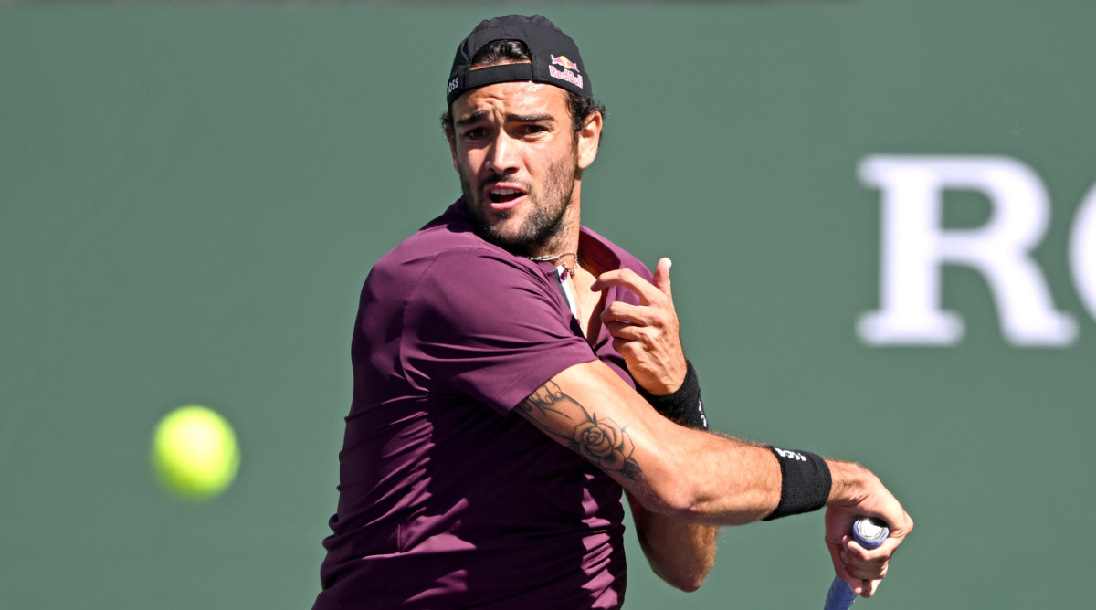 Matteo Berrettini (ITA) hits a shot