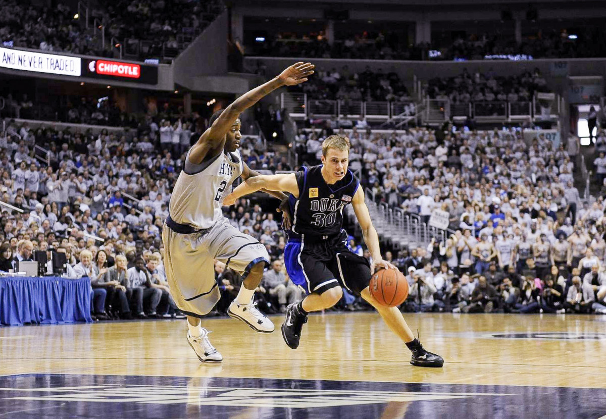 Scheyer’s four-year line at Duke: 14.4 points per game, 3.6 rebounds and 3.1 assists.