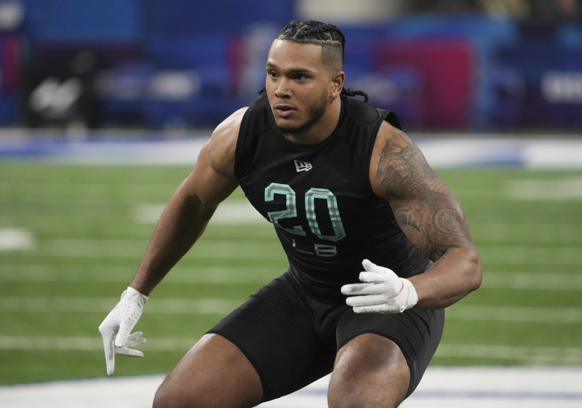 Florida State EDGE Jermaine Johnson II at NFL Combine