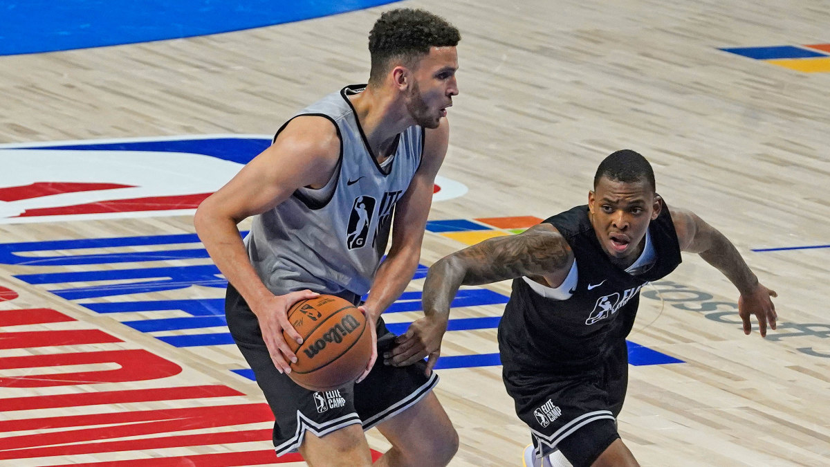 Pete Nance competes the the G League Elite Camp