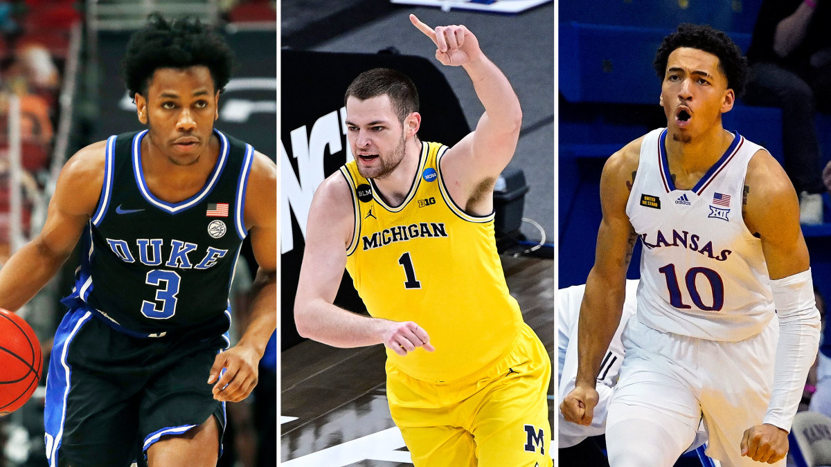 Duke's Jeremy Roach, Michigan's Hunter Dickinson and Kansas's Jalen Wilson