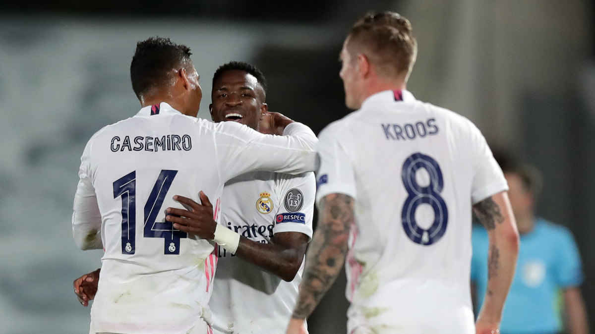 Vinicius Junior scores twice for Real Madrid vs Liverpool
