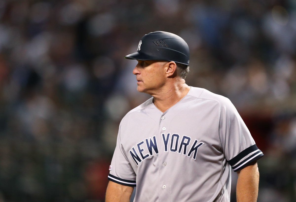 Yankees third base coach Phil Nevin